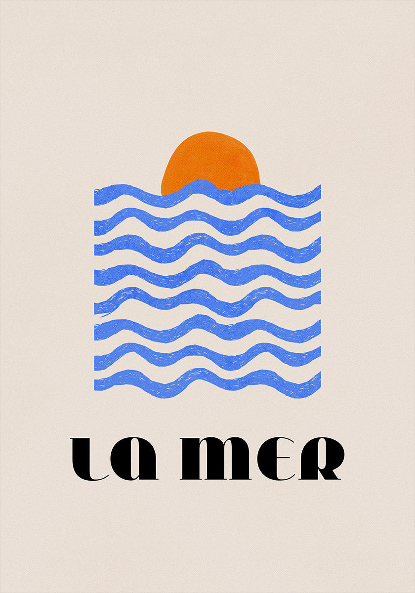 La Mer Abstract Ocean Poster No. 03 Poster