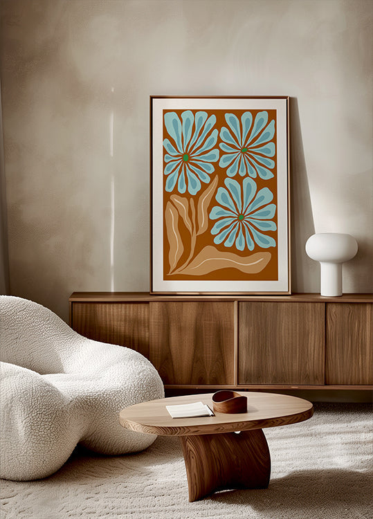 Amber Blooms Poster