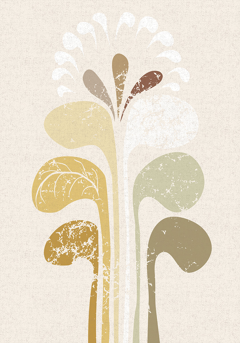 Abstract Paper Cut Composition Butter Yellow 5 Poster