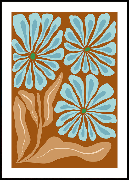 Amber Blooms Poster