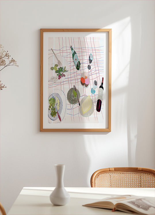 Food and Wine Picnic Poster