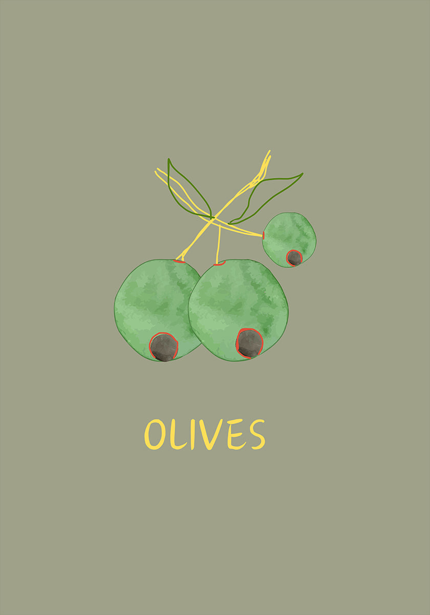 Olives in Green Poster