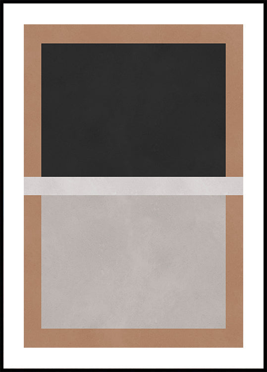 Black and Brown Blocks Poster