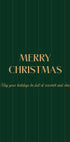 a merry christmas card with a green background