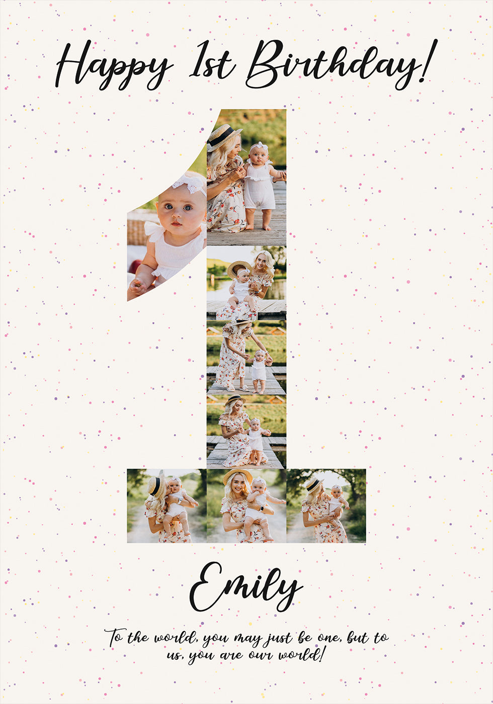 Happy 1st Birthday Personal Poster