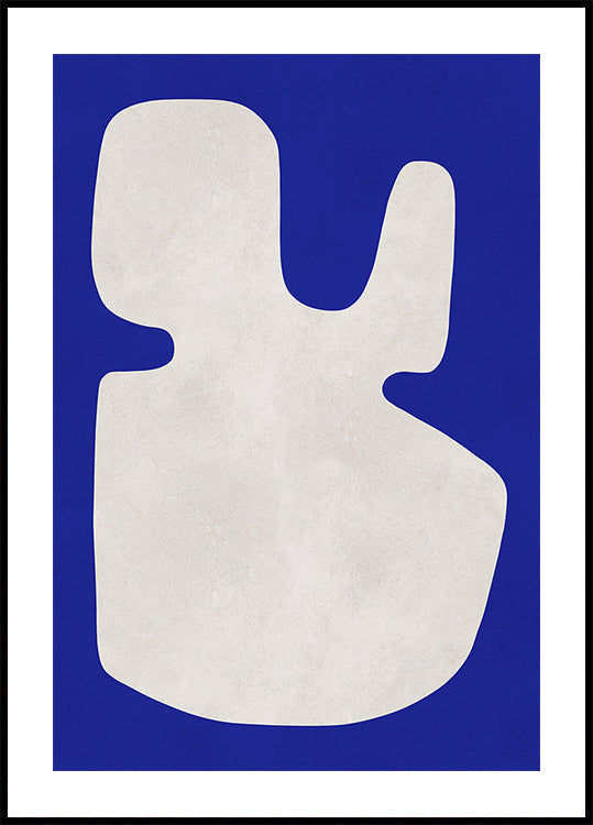 Blue and white art 4 Poster