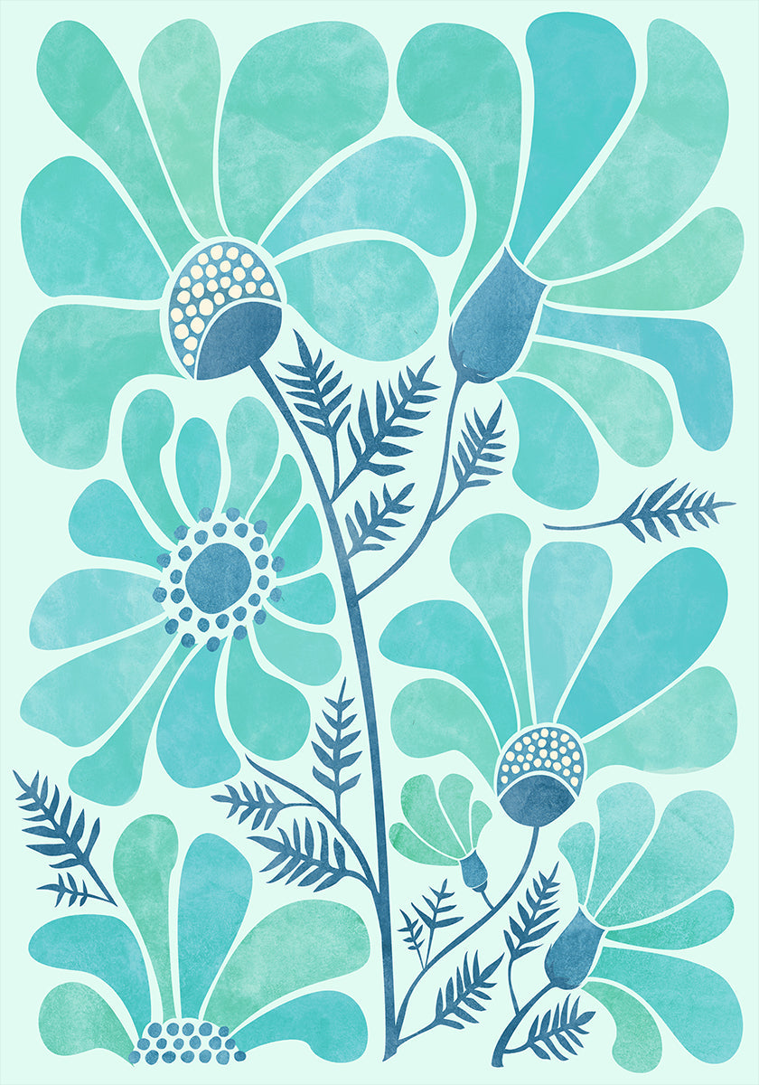 Himalayan Blue Poppies Poster