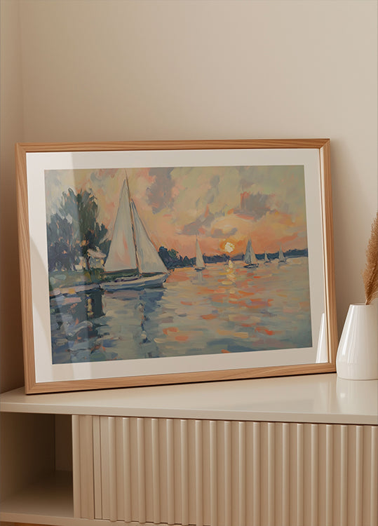 Sea Sailboats Poster