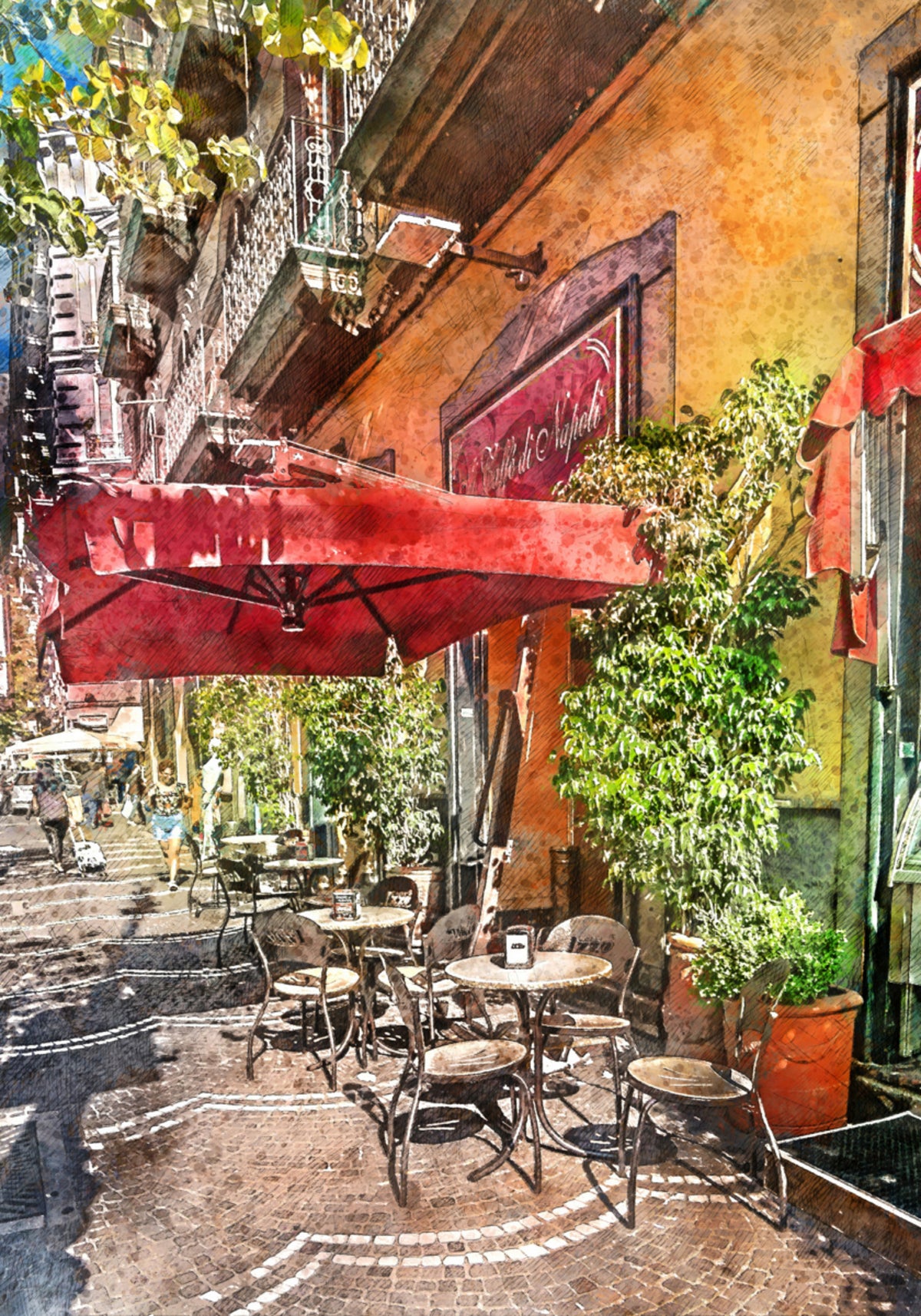 Charming Outdoor Cafe