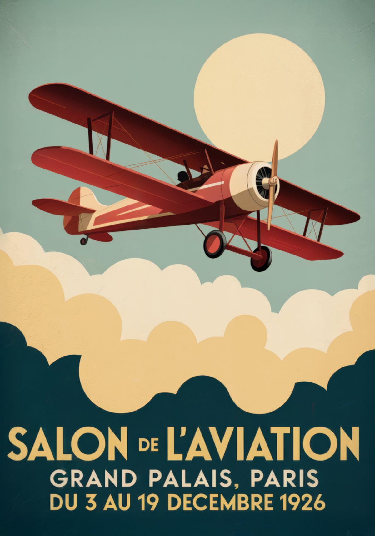 Vintage Parisisk flyguppvisning