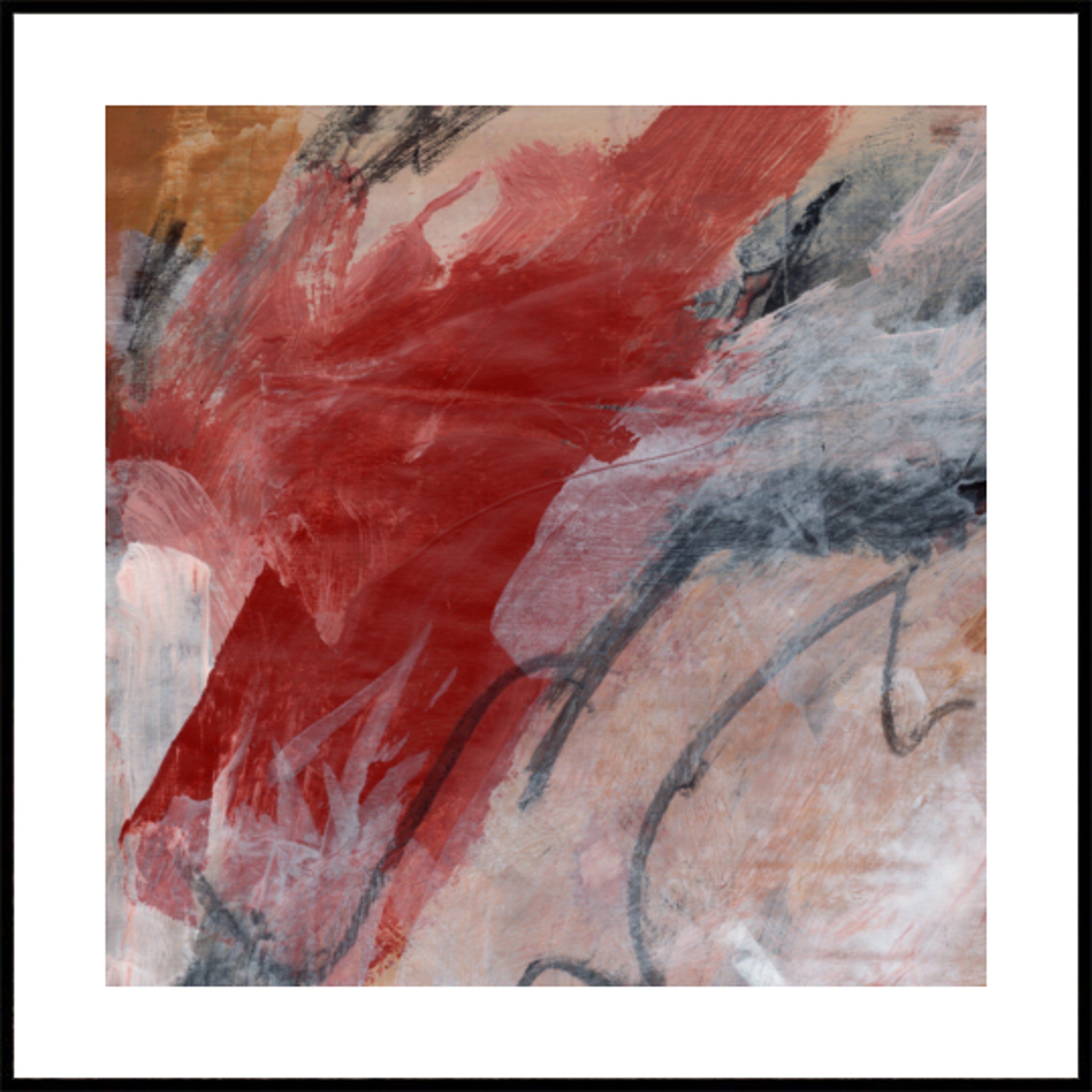 Red Abstract Brushstrokes