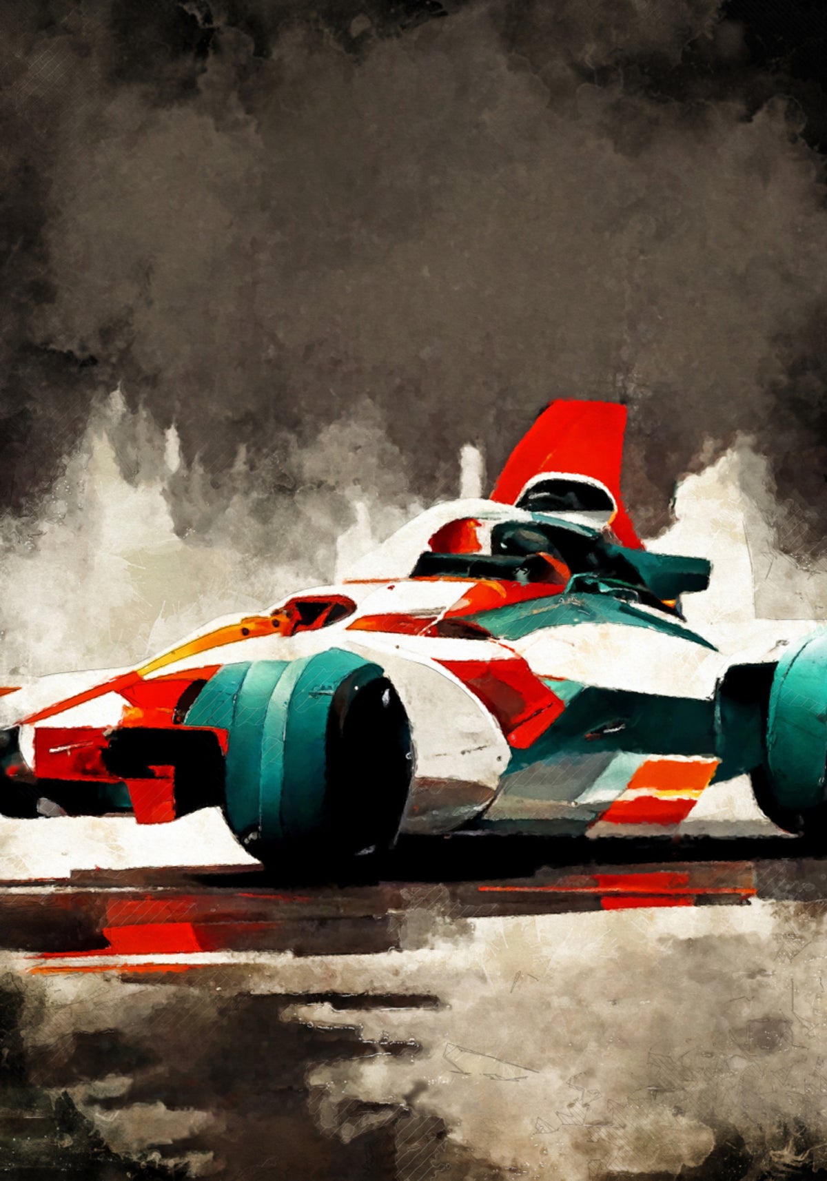 Vibrant Race Car Action
