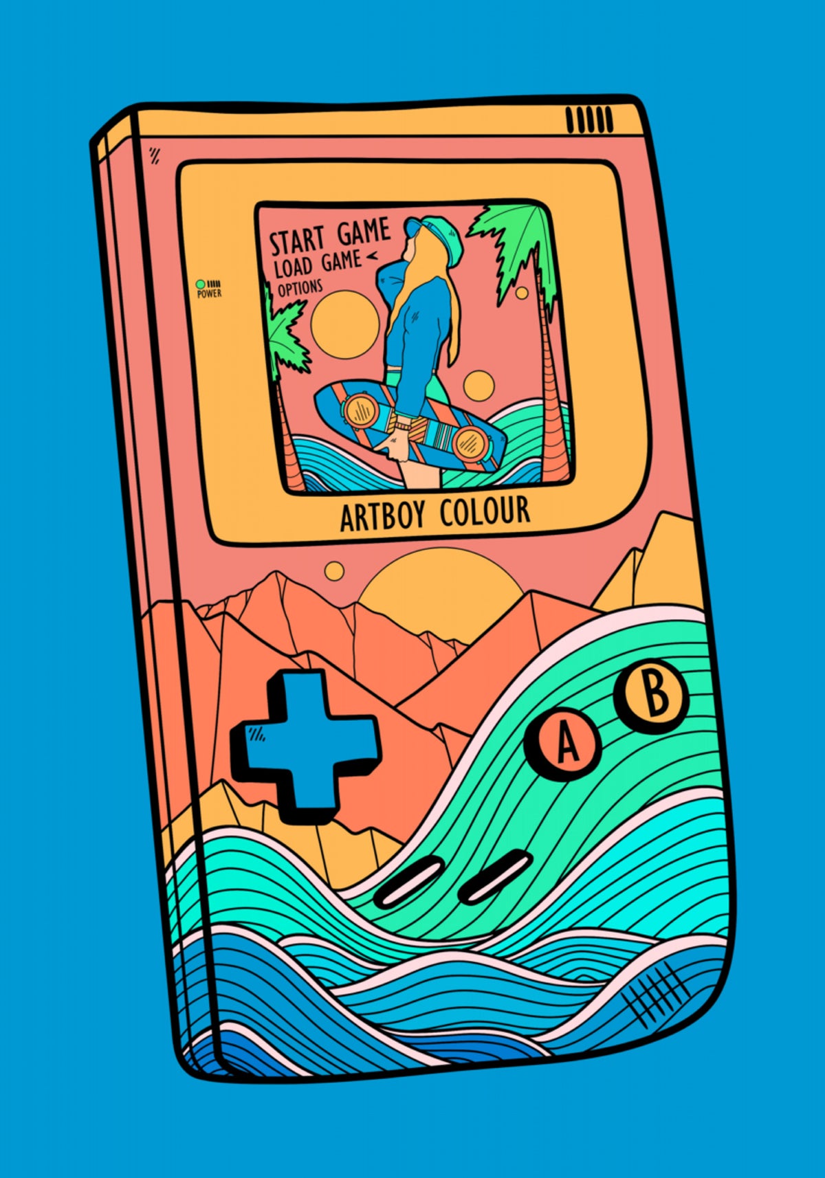 Retro Gaming Summer Surf