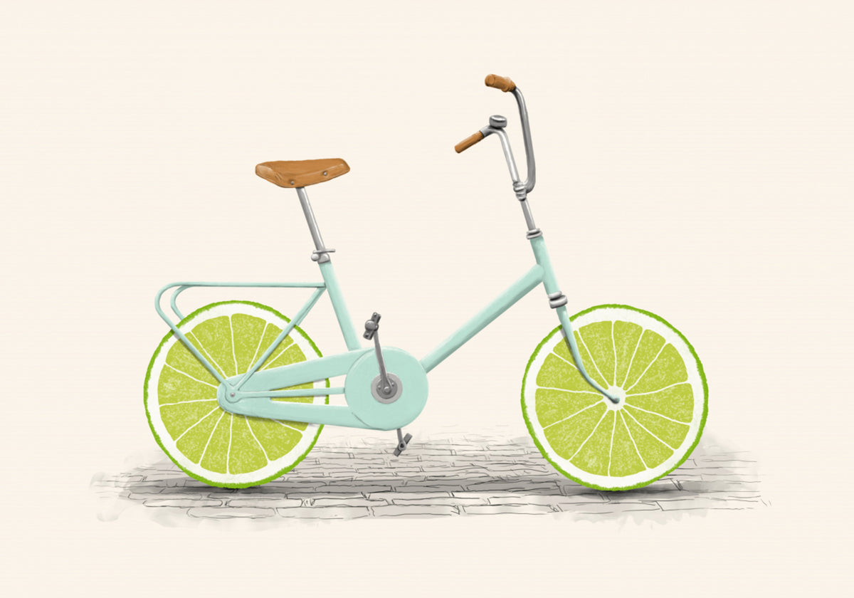 Cykel med limehjul