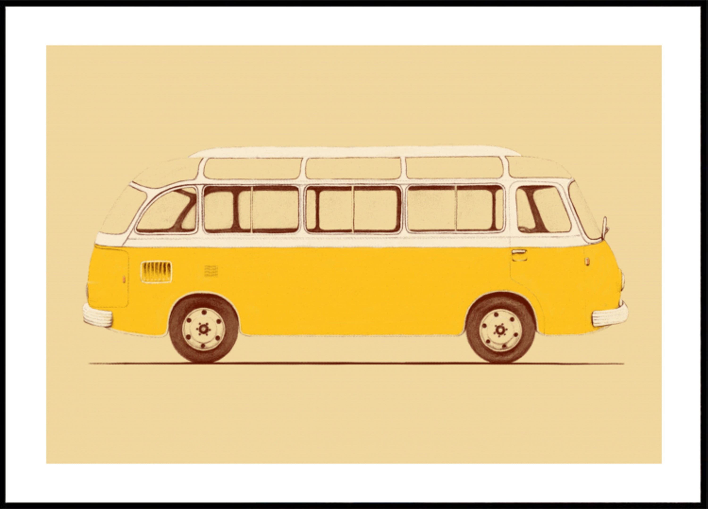 Vintage gul buss