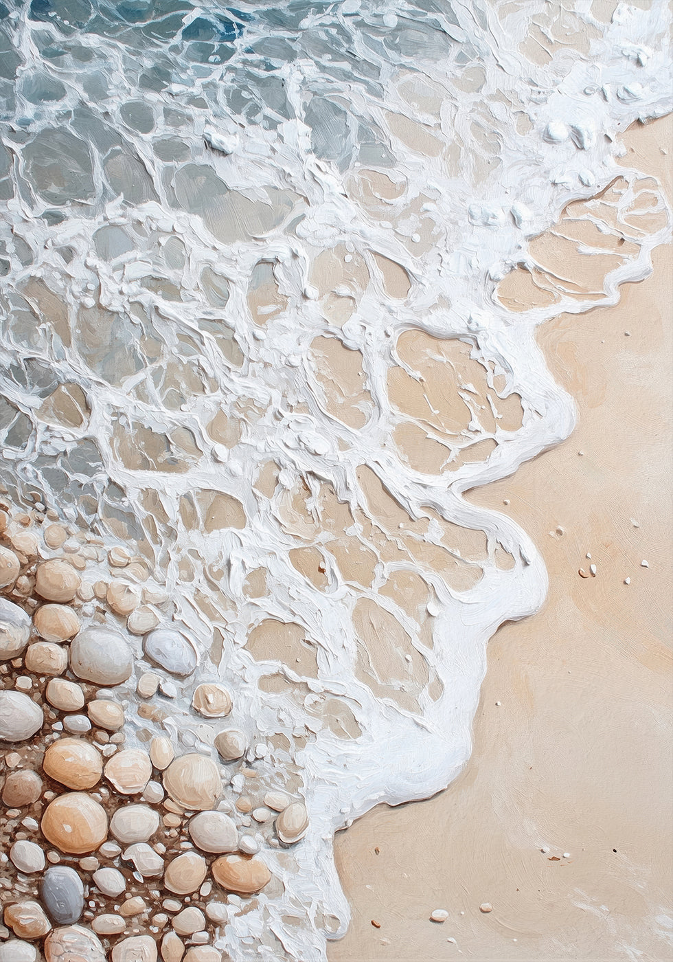 Foam and Pebbles Poster