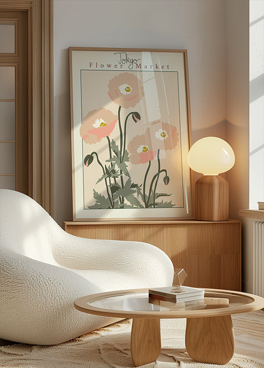Flower Market Tokyo Poppy Poster