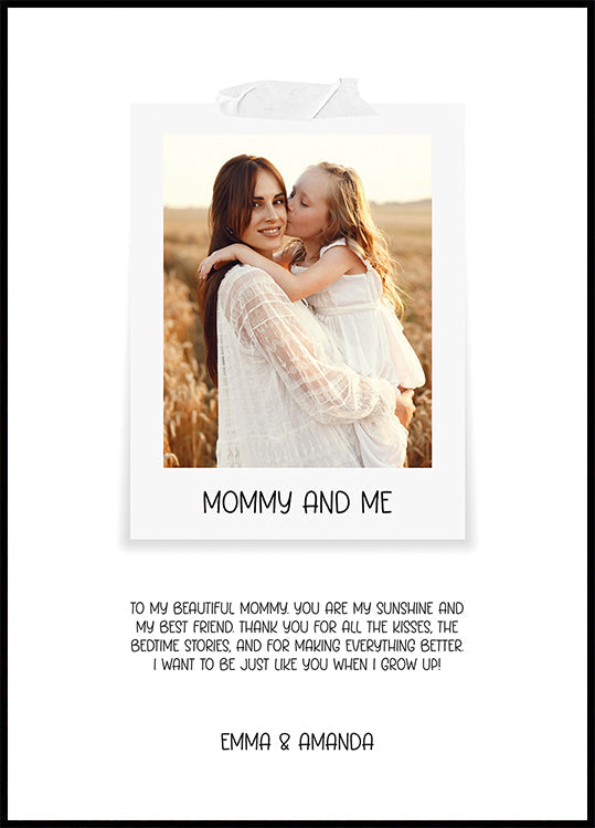 My Mommy Photo Personal Poster