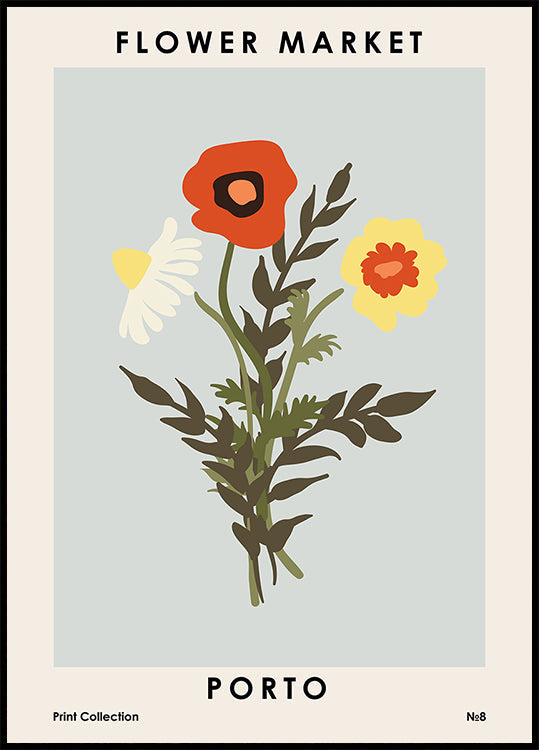 Flower Market Porto Poster
