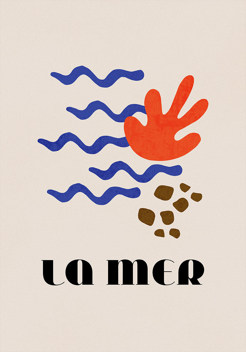 La Mer Abstract Ocean Poster No. 02 Poster