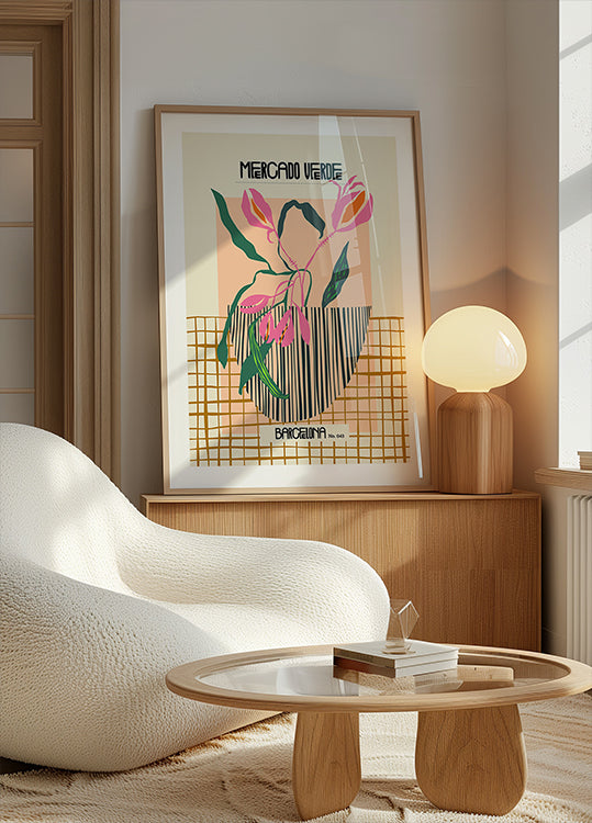 Mercado verde Barcelona Poster