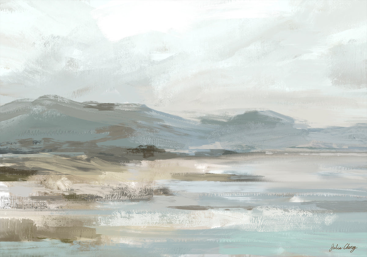 Gray Beige Seascape Poster