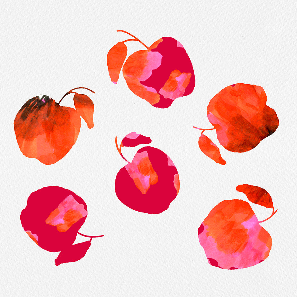 Apple  Chiffon Pink Orange Poster