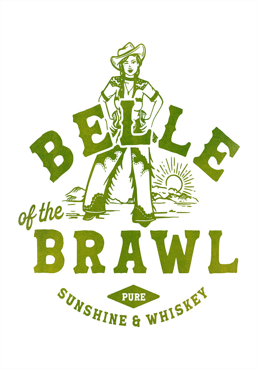 Belle Of The Brawl Cowgirl Wall Art Poster