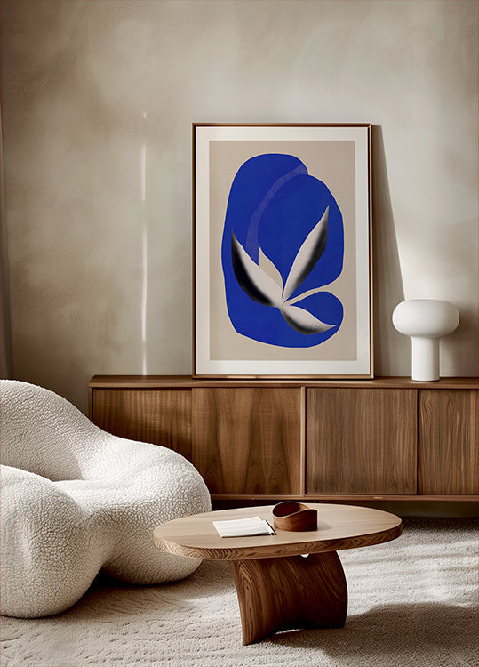 Liquid cobalt blue abstraction 02 Poster