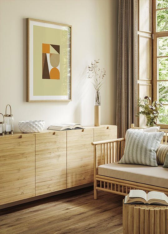 Earthy Tones Geometrics Poster