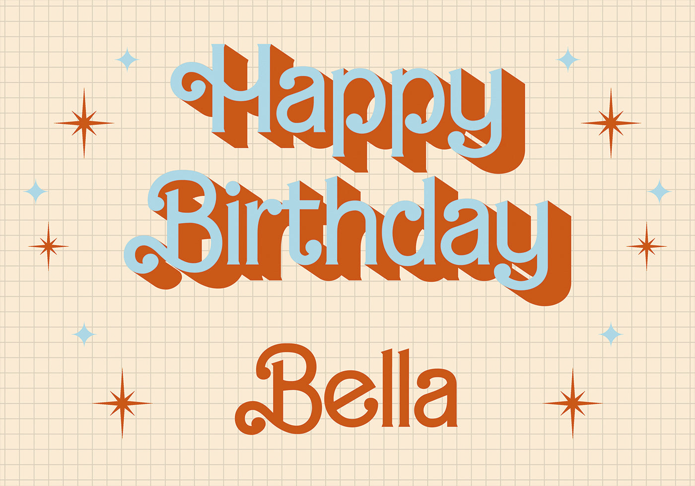 Retro Happy Birthday Personal Poster