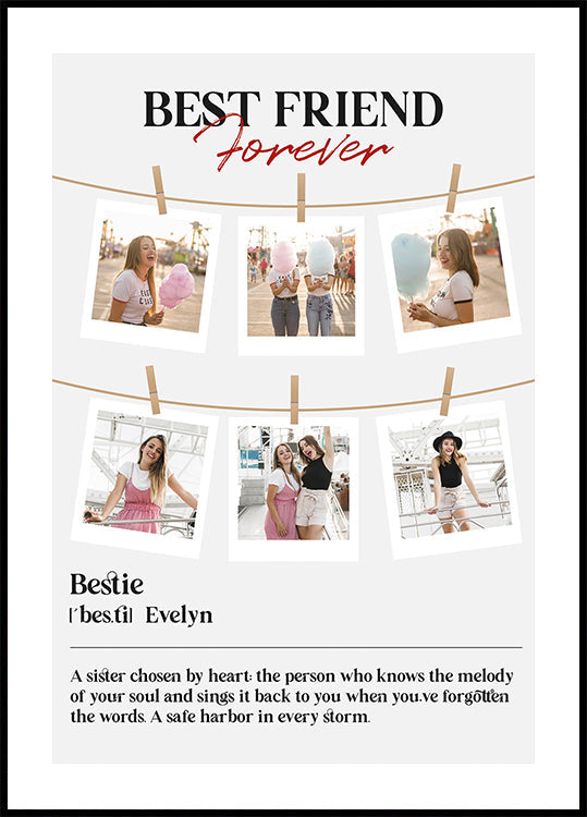 Best Friends Photo Collage Personal Poster