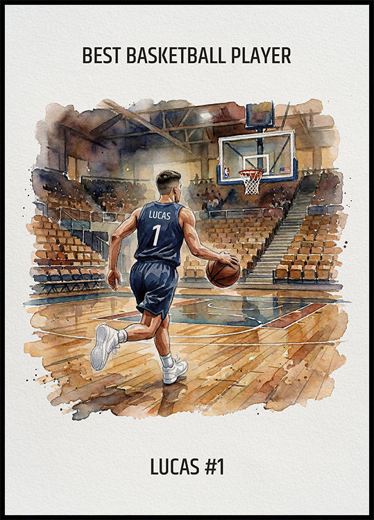 Youth Basketball Boy Personal Poster
