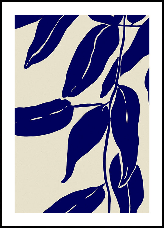 Indigo Leaves Dance Poster