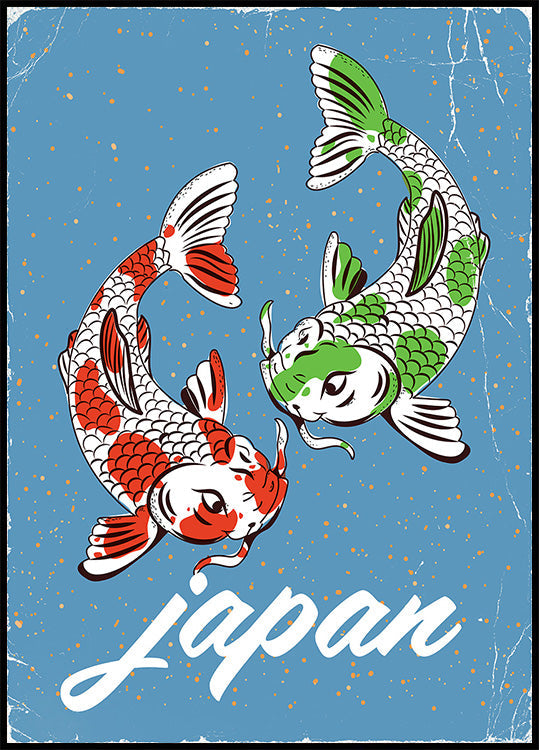 Japan Travel Poster Koi Poster