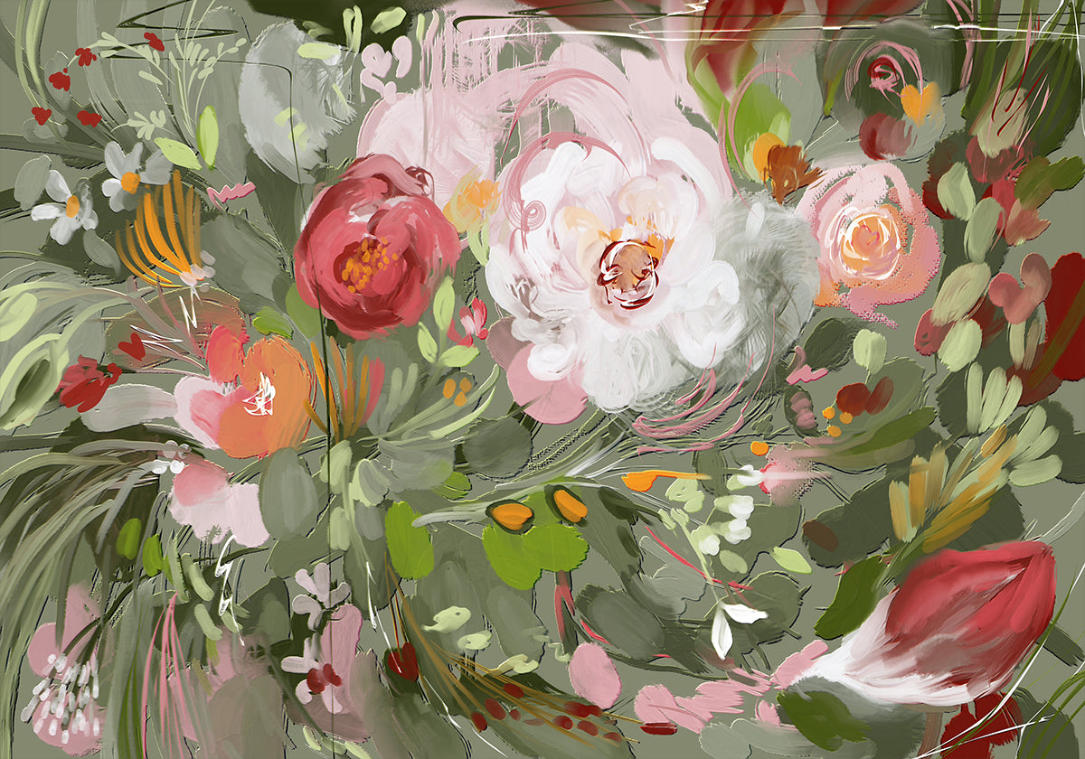 Floral Whirlwind Poster