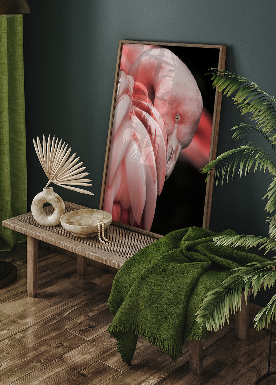 Flamingo Hide In Their Feathers Poster