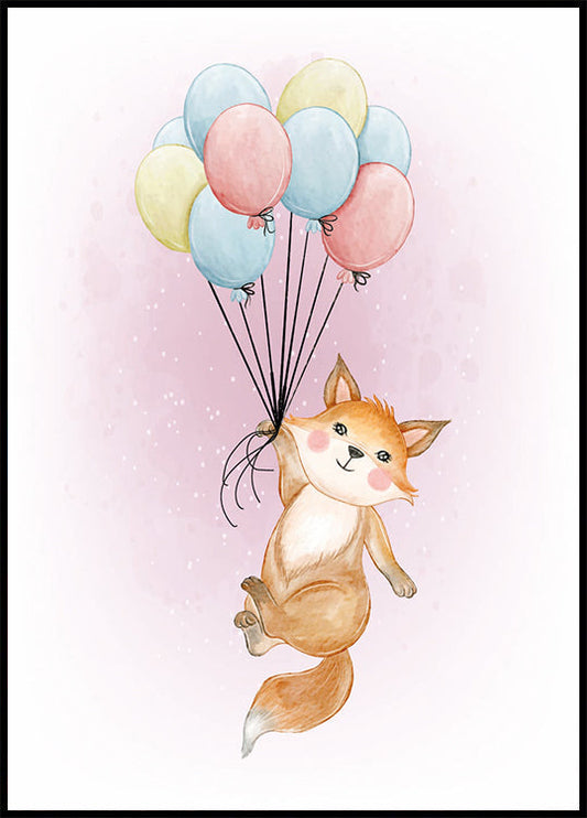 Animals And Balloons No. 5 Poster