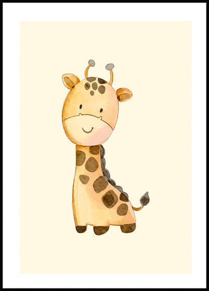 Watercolor Giraffe Poster