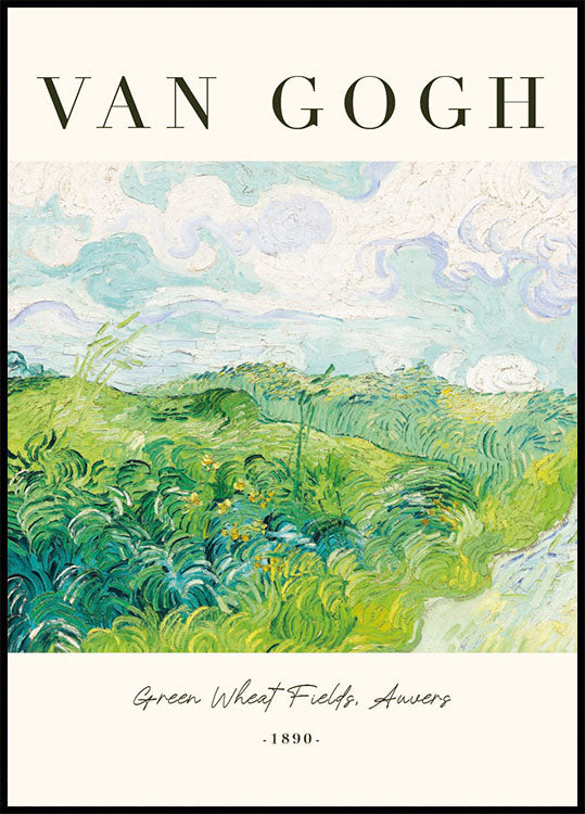 Vincent van Gogh - Green Wheat Fields, Auvers Poster