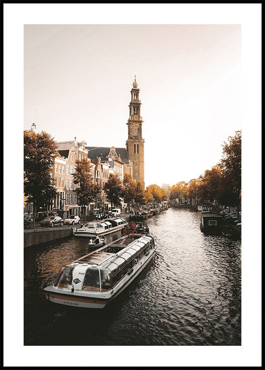 Walk Along The Prinsengracht Canal Poster