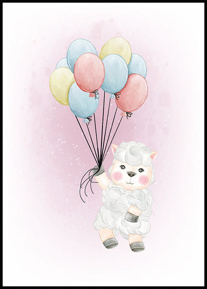 Animals And Balloons No. 4 Poster