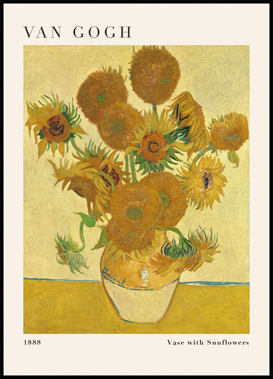 Vase with Sunflowers by Vincent van Gogh Poster