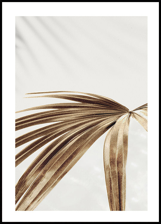 Golden Palm Leaves Poster