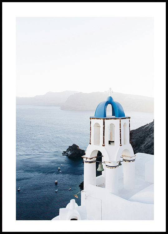 Santorini Coast Poster