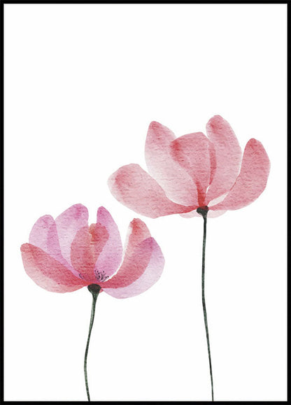 Watercolor Flowers No. 1 Poster