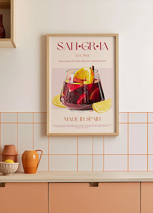 A Glass Filled With Red Wine Poster