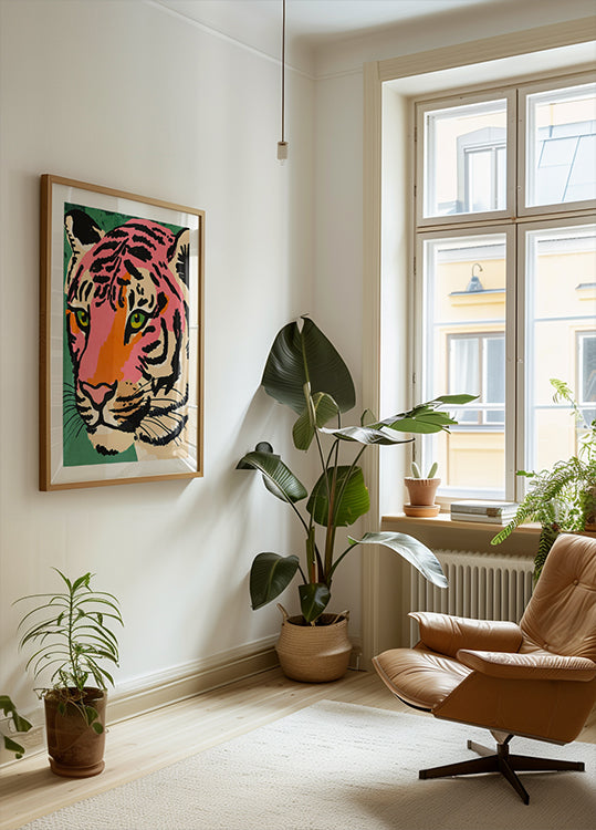 Vibrant Tiger Gaze  Poster