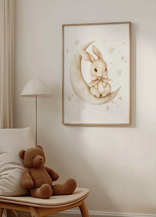 Bunny on the Moon Poster