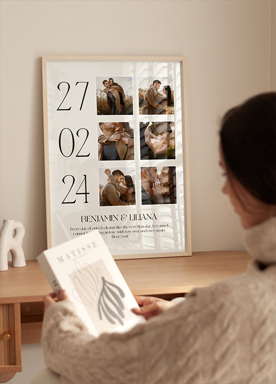 First Date, Romantic Couple Collage Poster